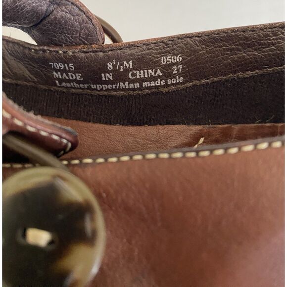 Clarks Brown Leather Split Toe Mary Jane Buckle Strap Womens Boho Shoes Sz 8.5 M - Picture 8 of 8